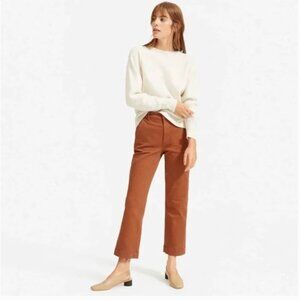 Everlane straight leg crop cocoa brown